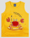 Regata Bebê Menino com Caranguejo Interativo ReiRex Amarelo-3d08bb98-50be-44b6-856c-f3aa897bbfce