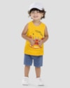 Regata Bebê Menino com Caranguejo Interativo ReiRex Amarelo-605d7538-e9dc-4290-abe3-de7dd530d270