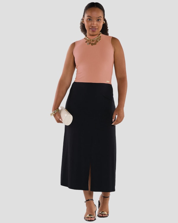 Regata Cropped Feminina em Viscose Canelada - Cereja Rosa - Aveia