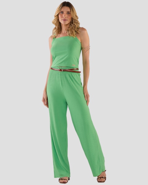 Regata Cropped Feminina em Viscose Canelada - Cereja Rosa - Detox