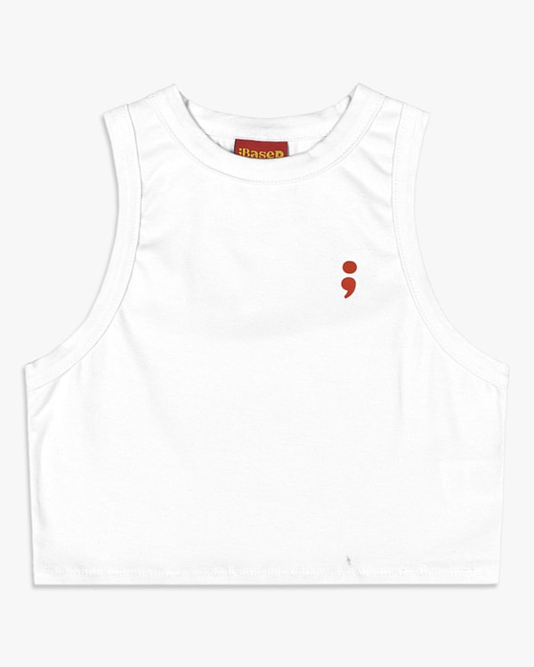 Regata Cropped Juvenil em Cotton - BaseD - Branco