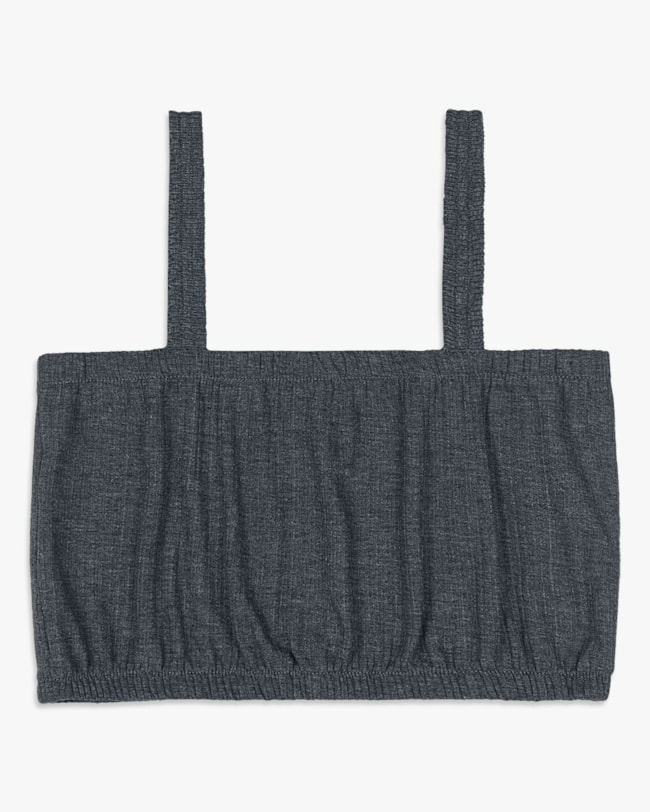 Regata Cropped Juvenil em Ribana Canelada - BaseD -Dark Mescla-890c39dd-4d6c-4525-9e98-c51f13ce537a