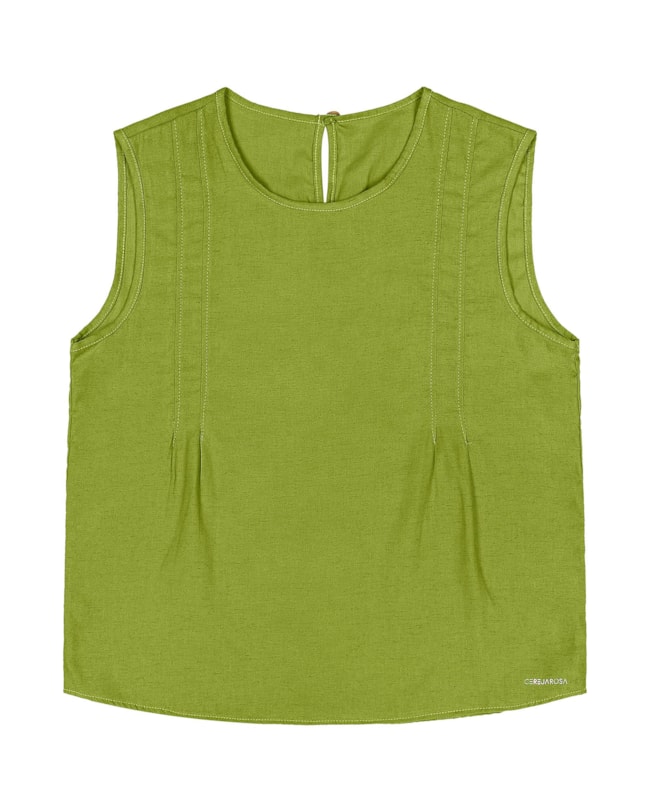 Regata de Viscose com Linho Cereja Rosa-bc8ee4b4-c570-411d-b448-339b8ed6fa98