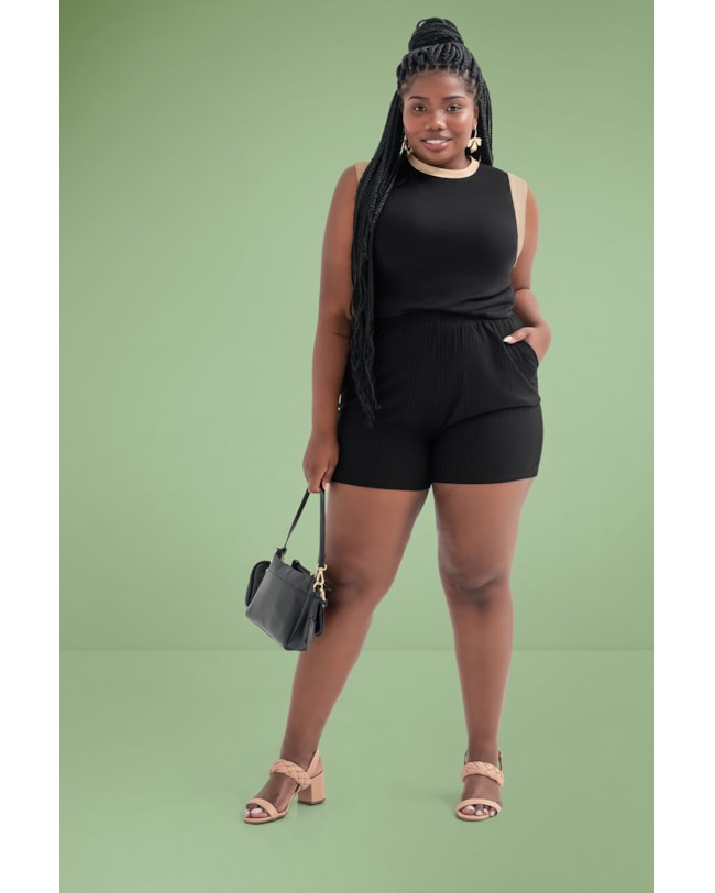 Regata em Viscose com Contrastes Cereja Curves-20a5b74d-2349-4aaa-91d9-cb03bdbb51ed