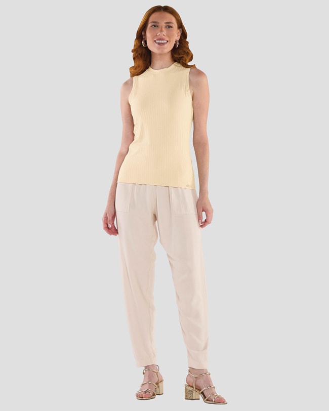 Regata Feminina Básica em Viscose Canelada Cereja Rosa Bege-6892789c-3b12-4c04-97a0-b057aa7e2a58