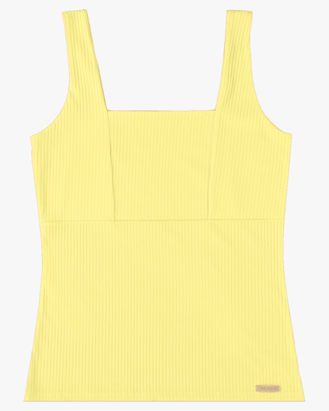 Regata Feminina com Decote Quadrado - Cereja Rosa - Pinacolada P-e987549b-9d3d-4d93-aedb-03db42e47ee0