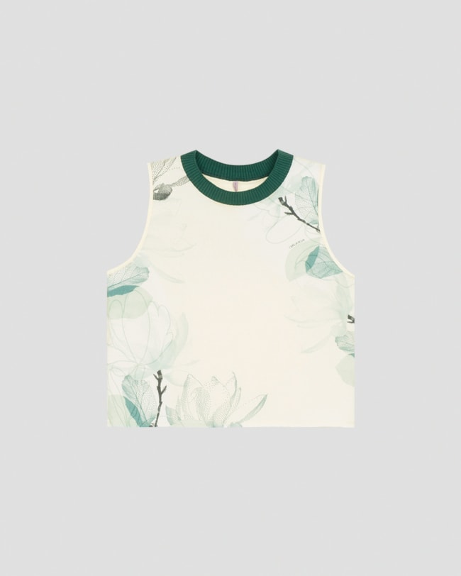 Regata Feminina com Gola Retilínea Cereja Rosa Verde-c98766dd-0842-4856-bc25-8e889169c5f6