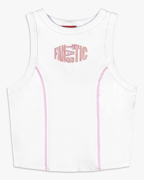 Regata Feminina Juvenil em Cotton com Estampa - BaseD - Branco