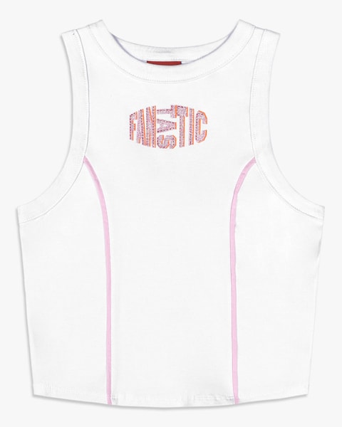 Regata Feminina Juvenil em Cotton com Estampa - BaseD - Branco