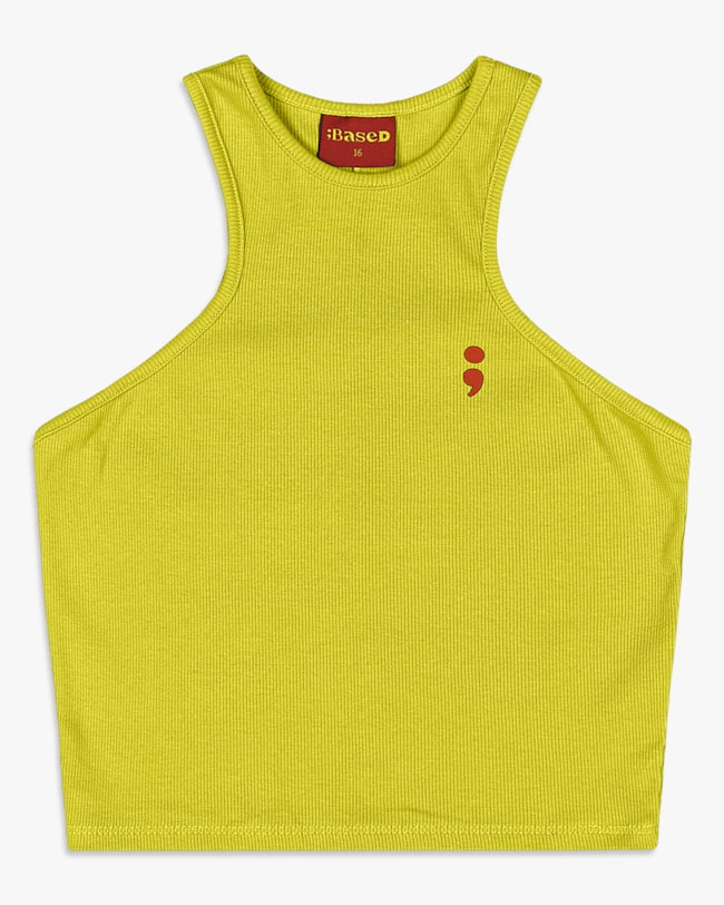 Regata Feminina Juvenil Halter Neck Canelada - BaseD - Aspargo-b634a33d-baeb-4b1d-a591-d12e4ea47206