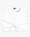 Regata Feminina Juvenil Muscle Tee com Amarração - BaseD - Branco-55419180-0b06-4407-8ef4-1d98442e6271