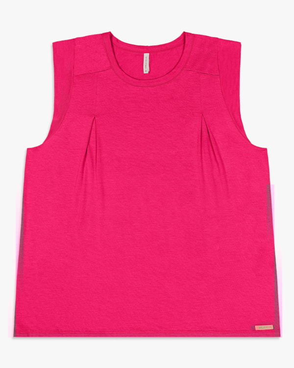 Regata Feminina Muscle Tee em Viscose - Cereja Rosa- Cherry