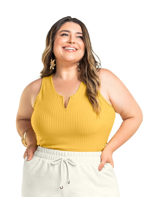 Regata Feminina Plus Size Canelada Cereja Rosa-7c99fec1-9824-4715-91aa-c4096f0c8e1a