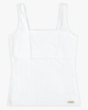 Regata Feminina Plus Size em Canelado - Cereja Rosa - Branco  P-c1b76c88-3df6-421d-b3ee-a9d689a4399d