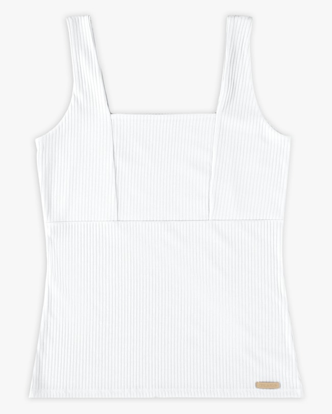 Regata Feminina Plus Size em Canelado - Cereja Rosa - Branco P-66acb537-52f8-4d7e-b08e-5220186f75e9