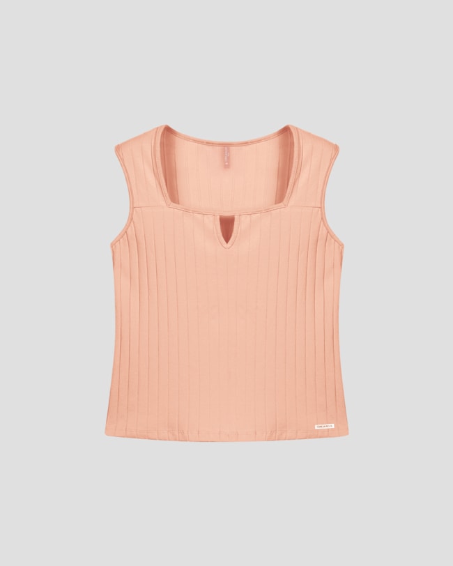 Regata Feminina Plus Size em Cotton Canelado Cereja Rosa Nude-79e88a1f-3d1b-4cc1-889f-301cba8e2e5c