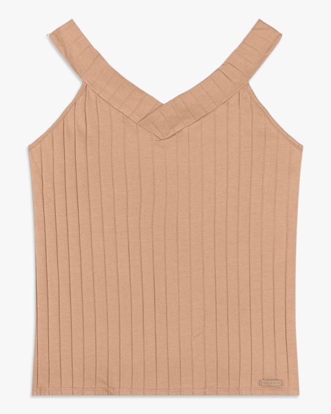 Regata Feminina Plus Size em Cotton Canelado - Cereja Rosa - Toffee