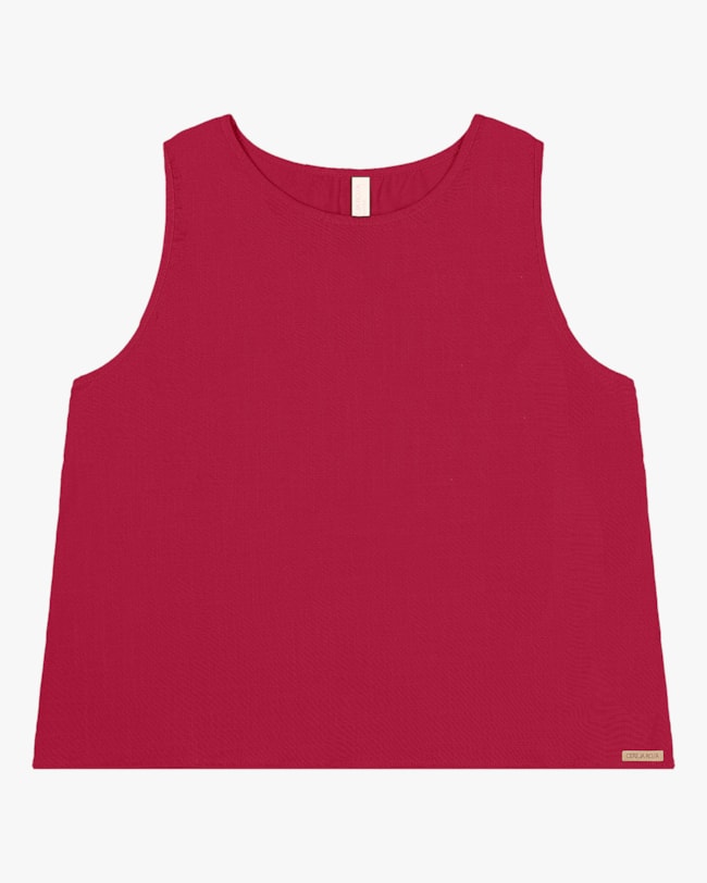 Regata Feminina Plus Size em Viscose Cereja Rosa-8fcd70ef-71a6-4013-afe6-041d4727f3fc