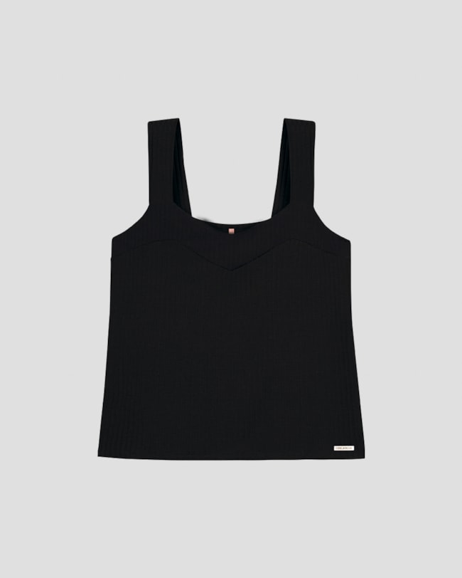 Regata Feminina Plus Size Malha Canelada Cereja Rosa Preto-660d871b-486d-4e77-b4c8-a6ea73f8927e