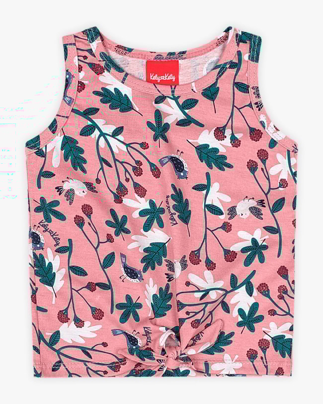 Regata Infantil Feminina Estampa Floral - Kely Kety - Bala de Goma-ae53d352-62f3-4f0b-a979-078874794de6