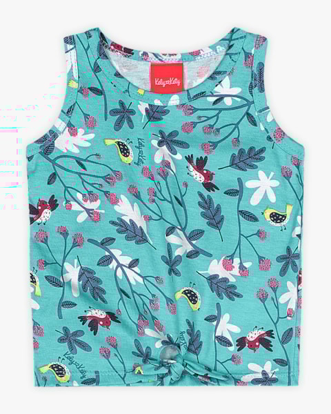 Regata Infantil Feminina Estampa Floral - Kely Kety - Tiffany 01