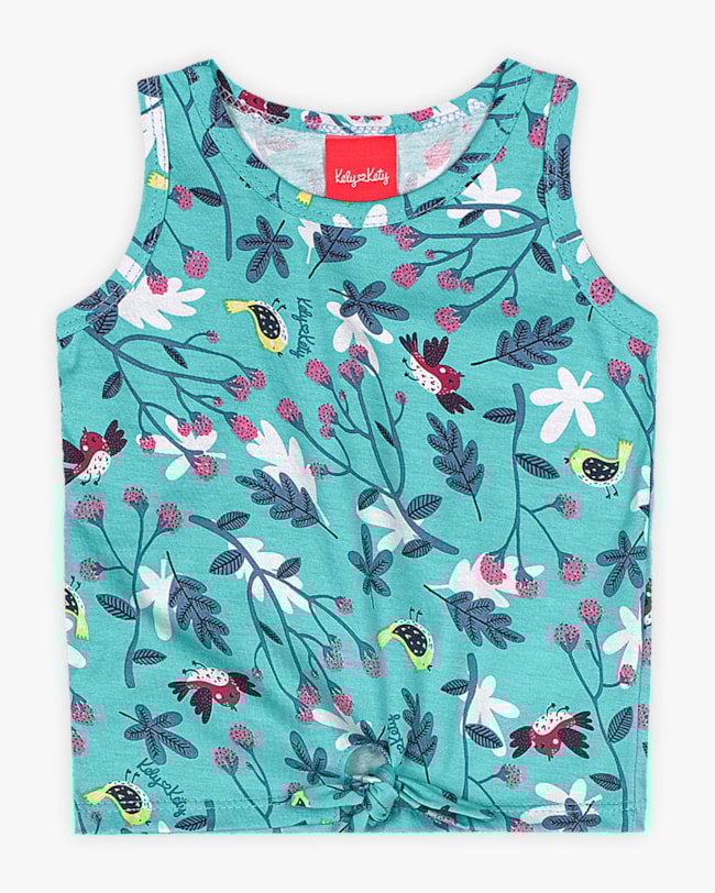 Regata Infantil Feminina Estampa Floral - Kely Kety - Tiffany 01-b1a7efdd-2151-4051-ae8d-e2e18d947af5