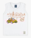 Regata Infantil Masculina Estampa Viagem - ReiRex Branco-eca18533-cc08-4585-a37e-634982f4dacd