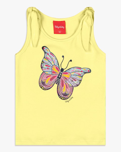 Regata Infantil Menina com Estampa Borboleta - Kely Kety - Pinacolada