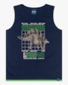 Regata Infantil Menino com Estampa Dinossauro - ReiRex - Oxford-ef93af5b-af5b-4a97-b5db-92d16f95f967