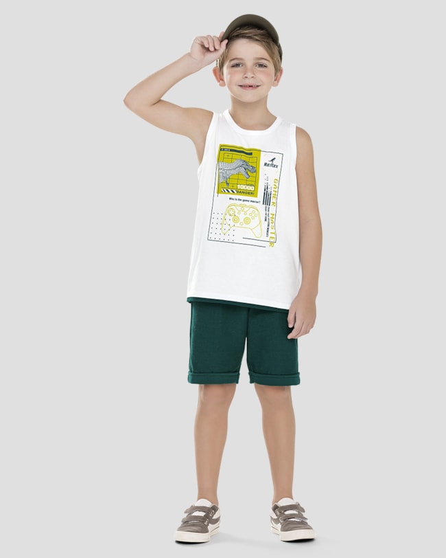 Regata Infantil Menino em Malha Estampa Game ReiRex Branco-d4cef0a8-e398-40f8-add0-cf82a690072a