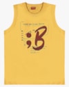 Regata Juvenil Masculina com Estampa em Meia Malha - BaseD - Mostarda-195797b5-91a9-4983-9d3b-1b14a908f993
