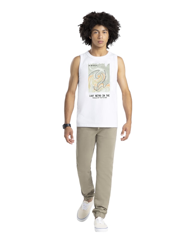 Regata Juvenil Masculina com Estampa Frontal - BaseD - Branco-88747244-efb5-455d-8829-06964a808d0d