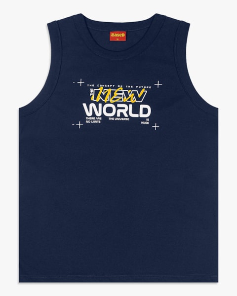 Regata Juvenil Masculina com Estampa Frontal - BaseD - Oxford