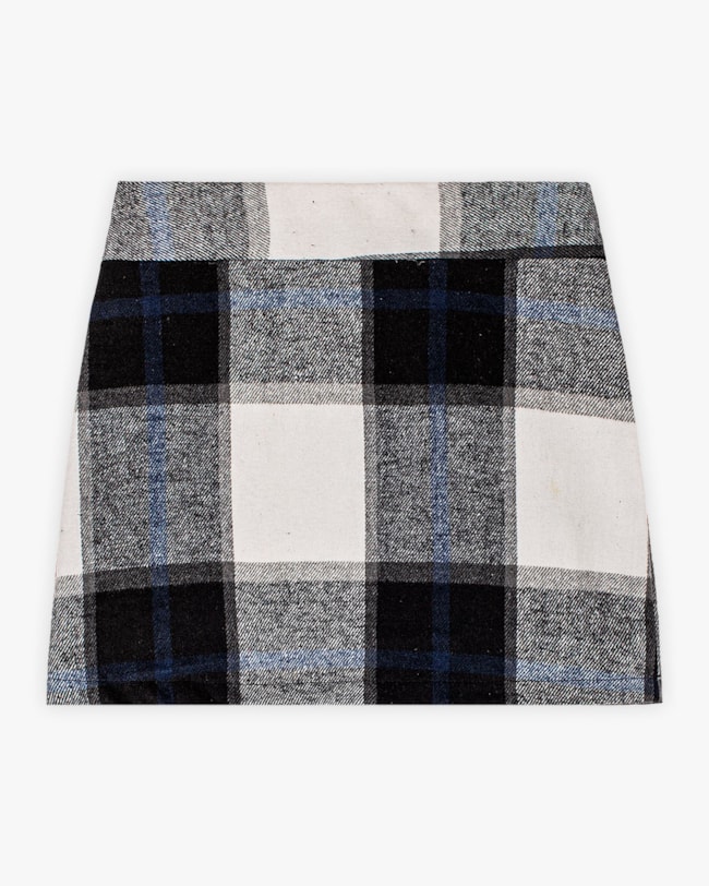 Saia Curta Juvenil em Flanela Xadrez - BaseD - Black-716ada31-206d-47dc-aba1-df0dffa6885a