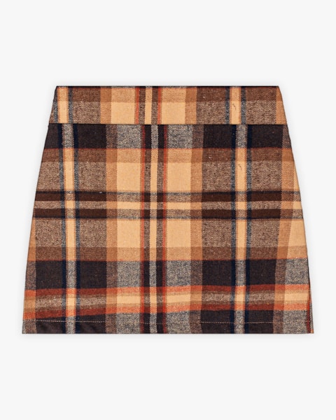 Saia Curta Juvenil em Flanela Xadrez - BaseD - Teddy