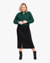 Saia Femina Plus Size em Cirrê Cereja Rosa Preto-c78da7bc-271f-40e4-9976-6336686bd4b9