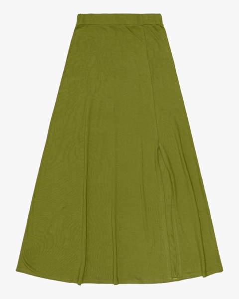 Saia Longa com Abertura Frontal Cereja Rosa