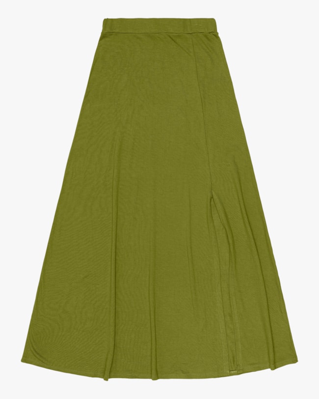 Saia Longa com Abertura Frontal Cereja Rosa-2b25bc8c-5039-43dc-80c4-bca90b3b369e