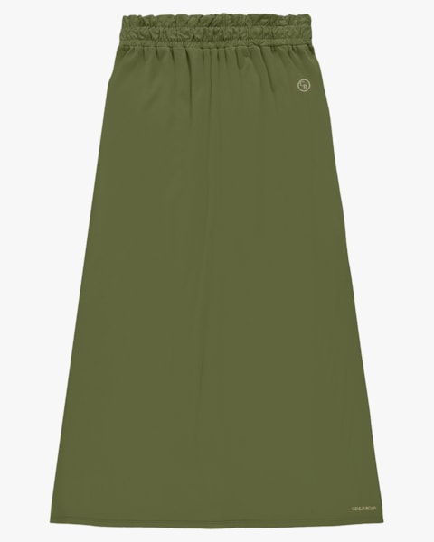 Saia Longa em Meia Malha- Cereja Rosa - Oliveira