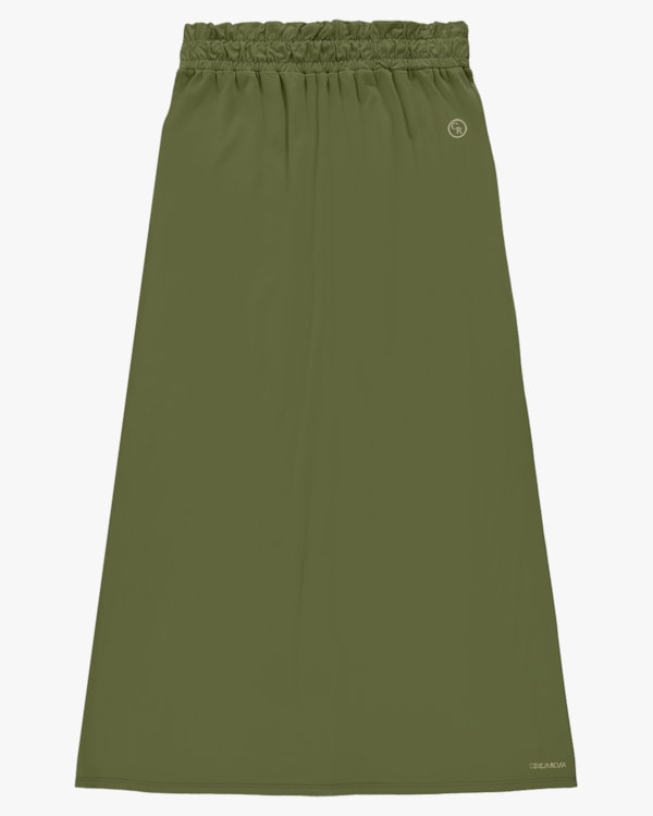 Saia Longa em Meia Malha- Cereja Rosa - Oliveira