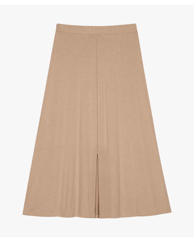 Saia Midi em Malha Crepe com Fenda Frontal - Cereja Rosa - Toffee-7da29a98-8984-40c6-ad73-5c3649d6ad2c