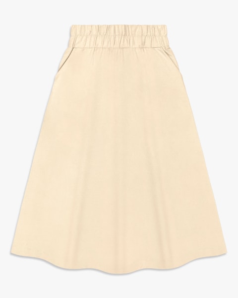 Saia Midi em Moletinho com Bolso - Cereja Rosa - Tapioca