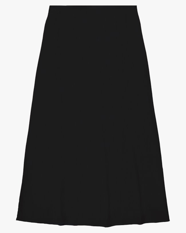 Saia Midi em Tecido Viscose - Cereja Rosa - Preto-b56ebfc5-c825-4411-b8d5-f0ba056804b8