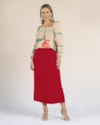 Saia Midi em Tecido Viscose - Cereja Rosa - Vermelho-ec768cdb-7b2b-40d6-bc59-4d7dc9a4a78d