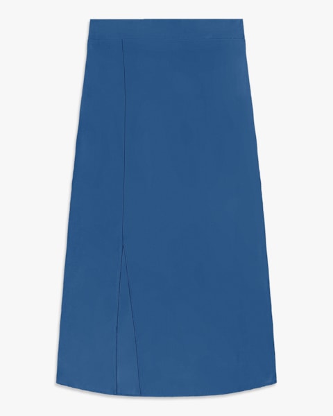 Saia Midi em Viscose Linho com Fenda - Cereja Rosa - Havana