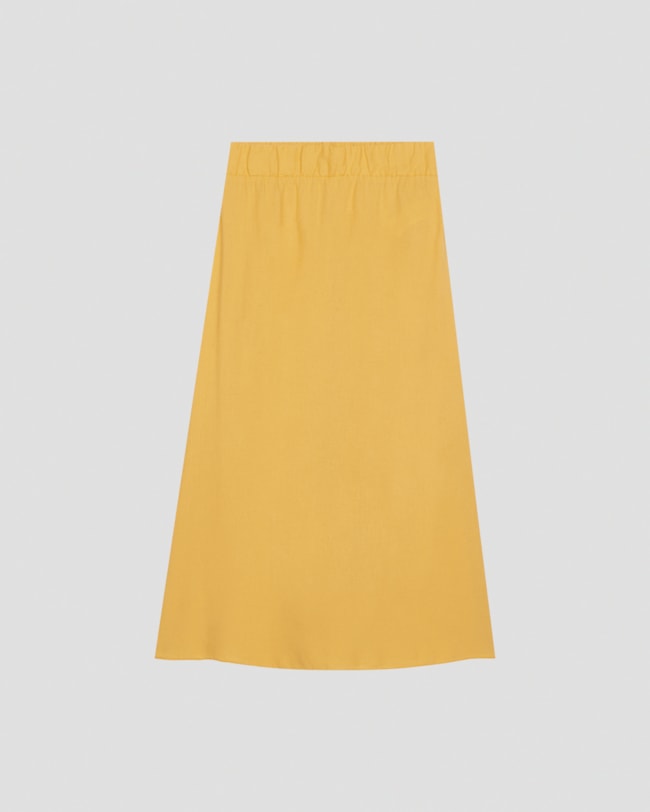 Saia Midi Feminina em Viscose Linho Cereja Rosa Amarelo-253a95f7-51d0-42cd-919b-29e7f67a74e6