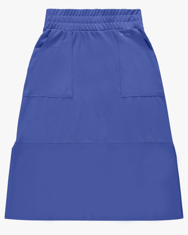 Saia Midi Plus Size em Compact Montaria - Cereja Rosa - Lazuli P