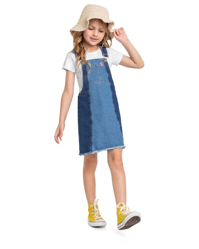Salopete Infantil Jeans Menina Kely Kety-9ed05605-7047-4701-9338-20fe7f04fa6a
