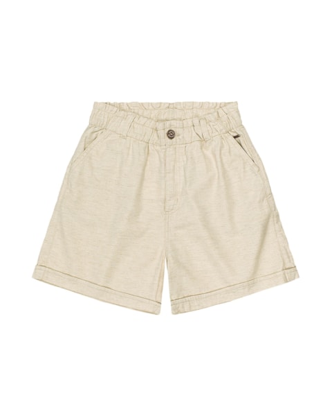 Shorts Balloon em Sarja e Linho Cereja Rosa