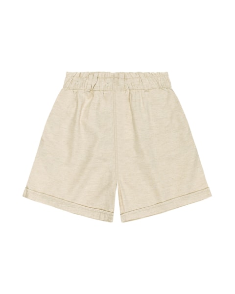 Shorts Balloon em Sarja e Linho Cereja Rosa